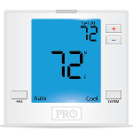 7" Blue Backlight Thermostat, 2H/2C, 3H/2C HP